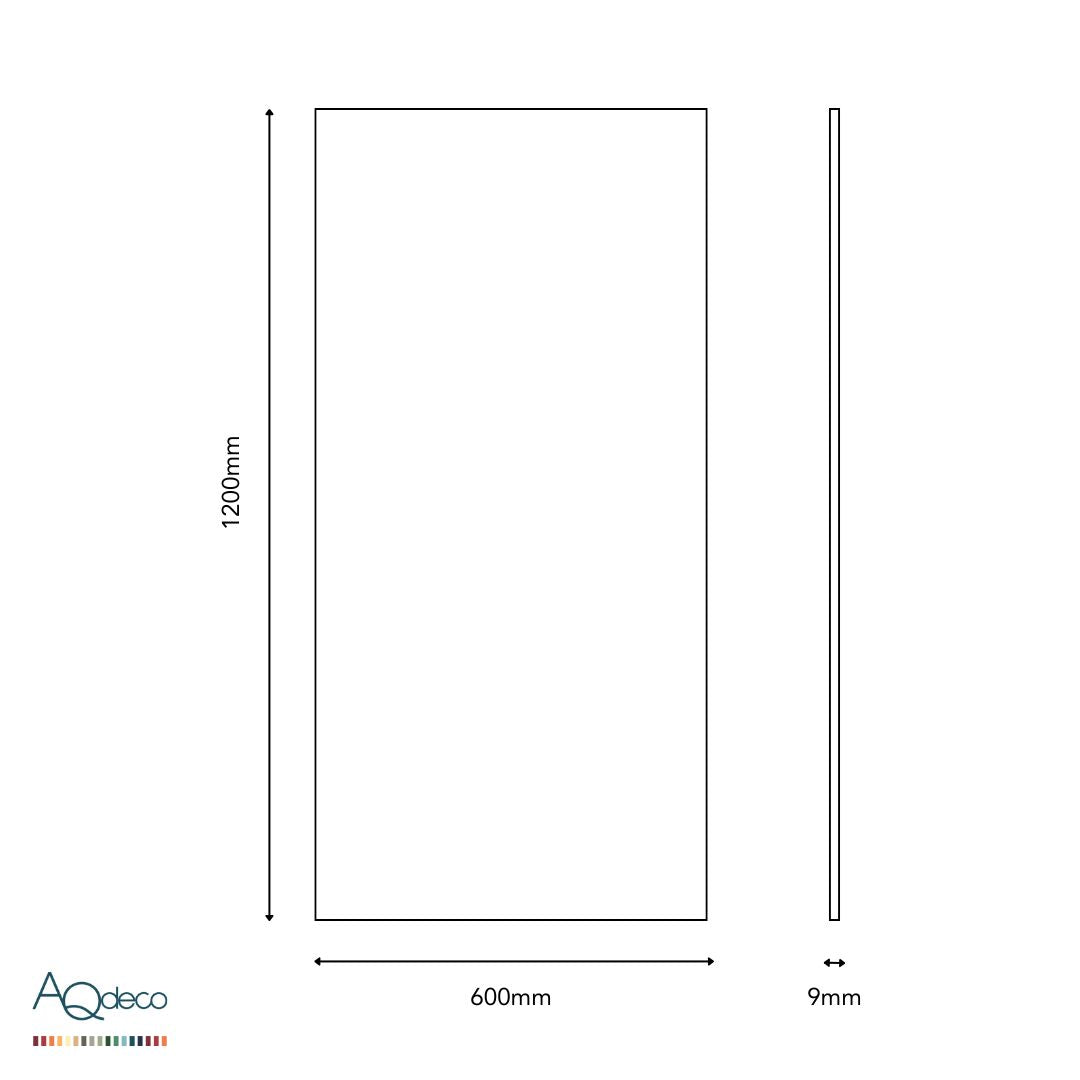 Akustikplade 9mm (AQsorb) - Flere farver. Størrelse 120x60 cm