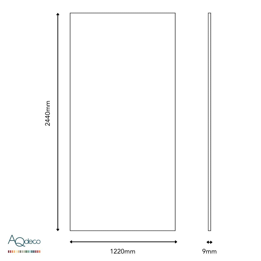 Akustikplade 9mm (AQsorb) - Flere farver. Størrelse 122x244 cm