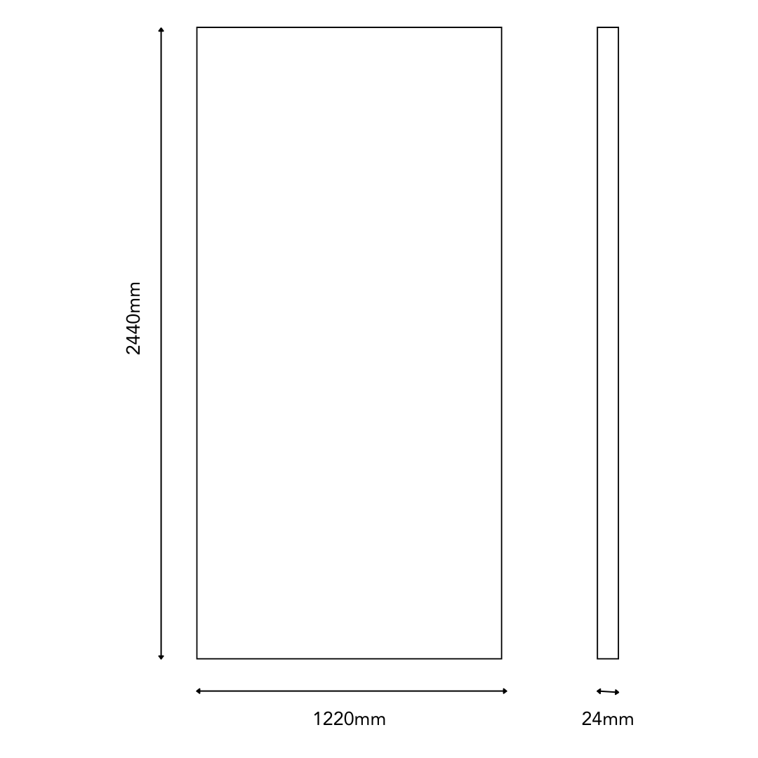Akustikplade 24mm (AQsorb) - Flere farver. Størrelse 122x244 cm