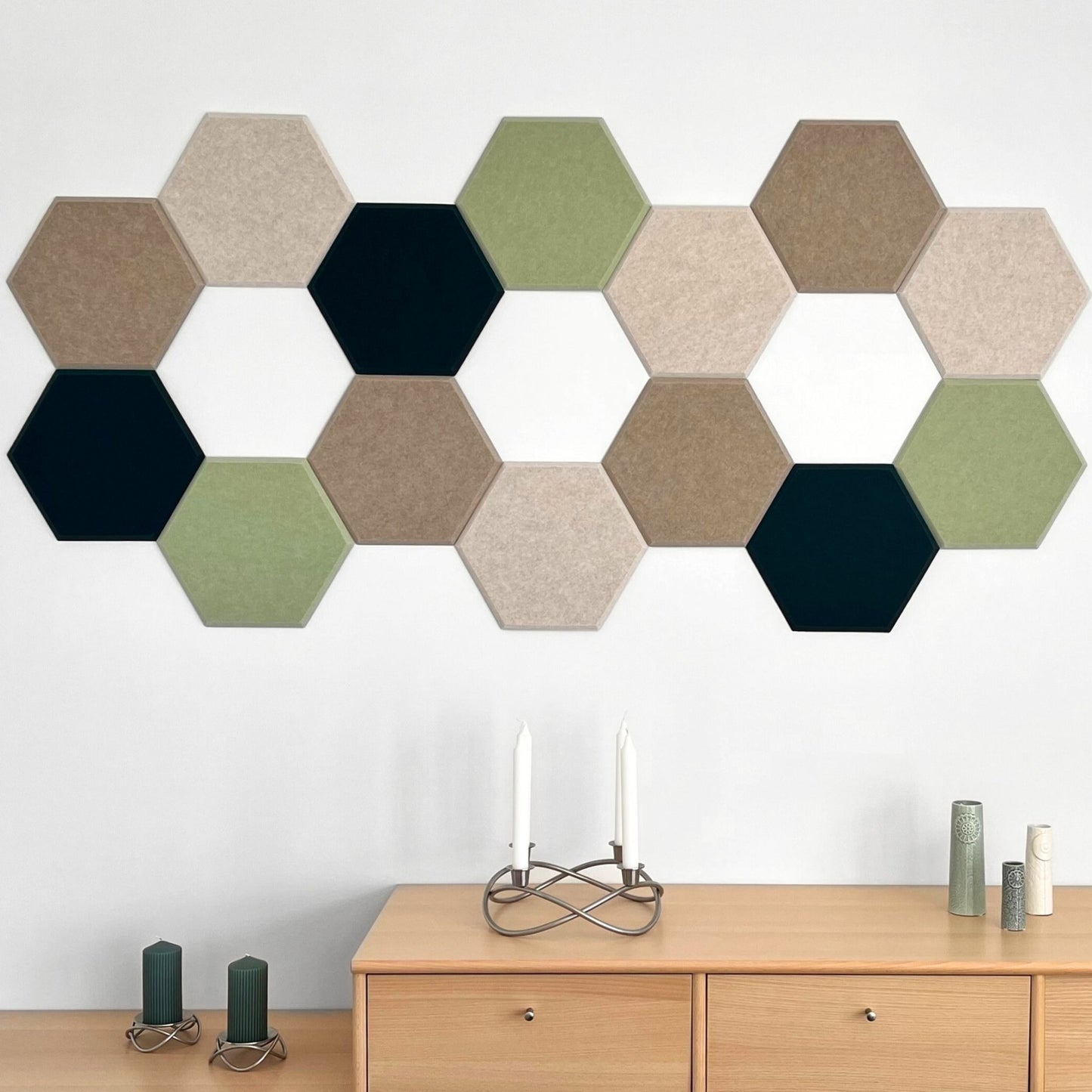 AQsorb akustik hexagon 30x26 cm - 3 stk