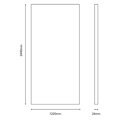 Akustikplade 24mm (AQsorb) - Flere farver. Størrelse 122x244 cm
